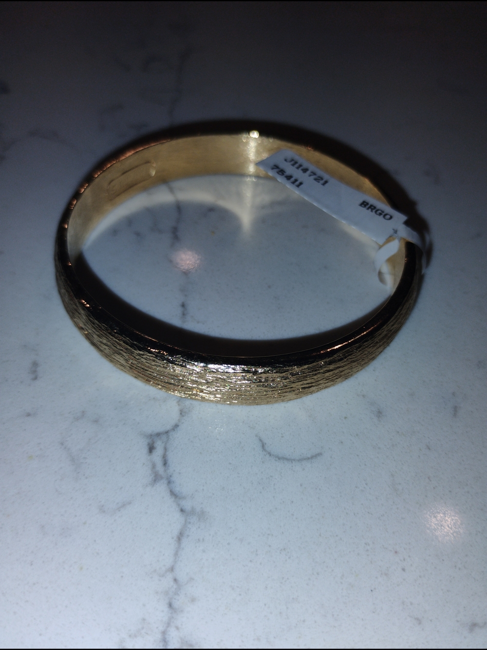 St. John Gold Textured Bangle - Picture 5 of 5